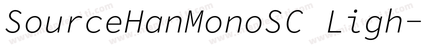 SourceHanMonoSC Ligh字体转换